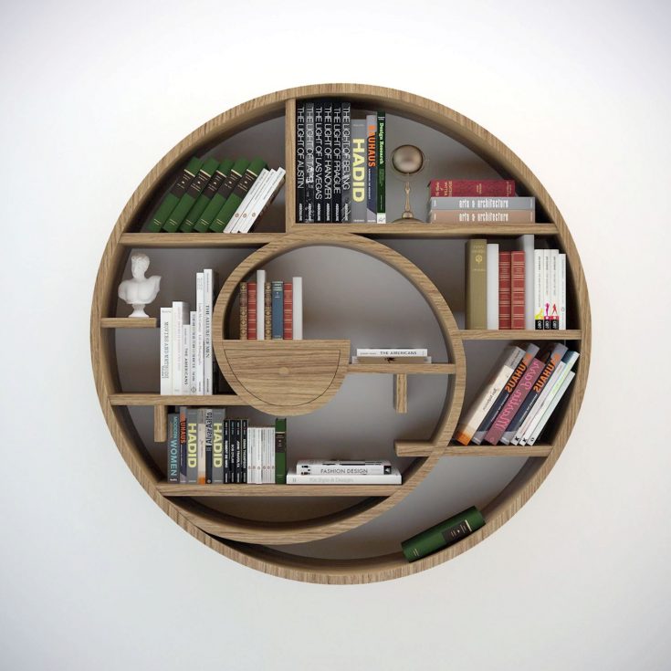 Circular Bookcase Design