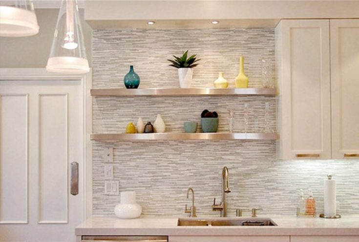 Kitchen Decorating With Nice Shelves