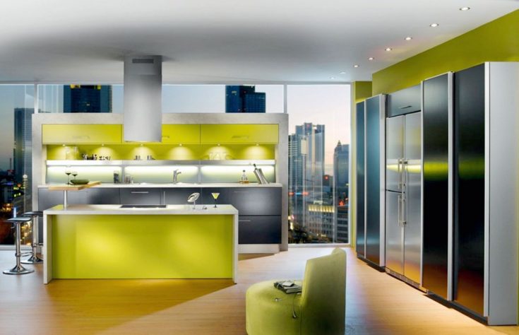 Modern Green Kitchen Design