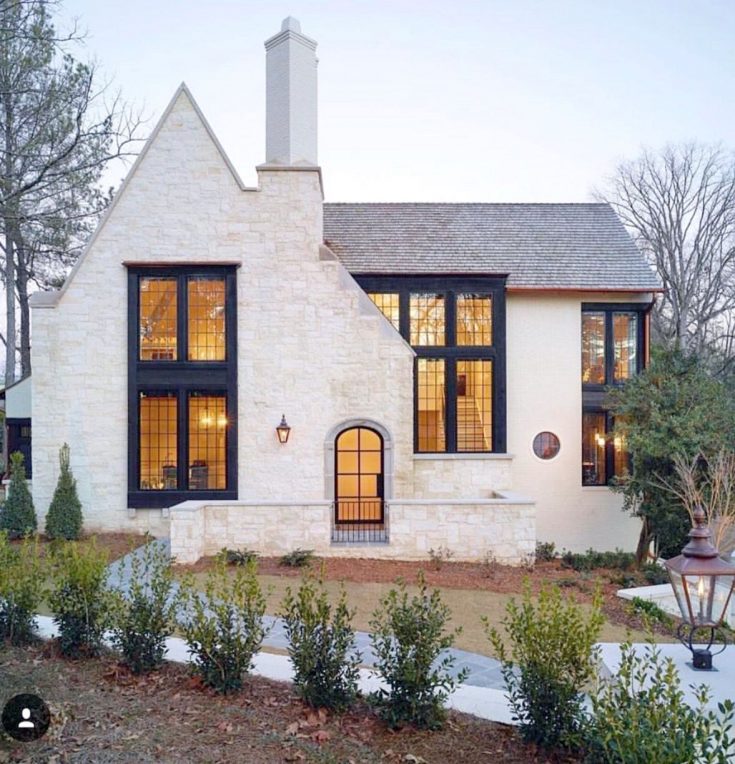 Modern House White Brick Stone