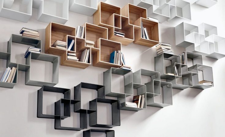 Quadro Shelves Modern Bookcase