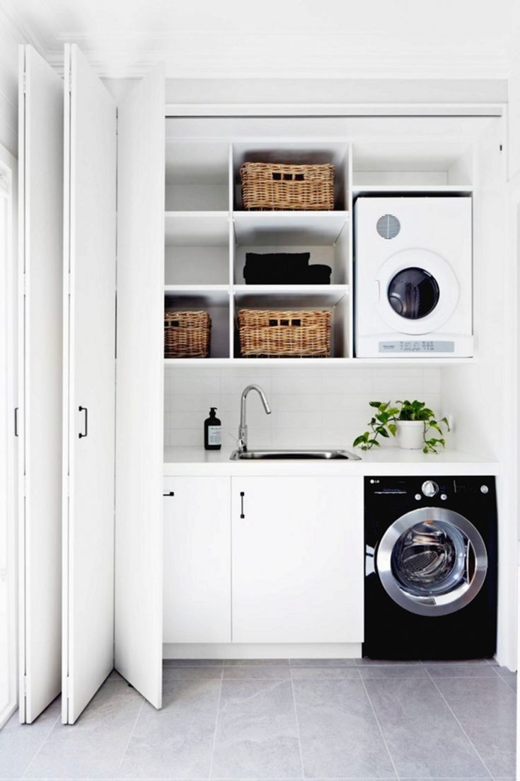 Beautifully Inspiring Small Laundry Room Cabinets Idea