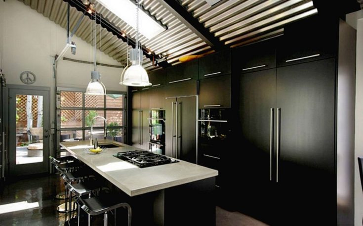 Black Industrial Kitchen Interior Style