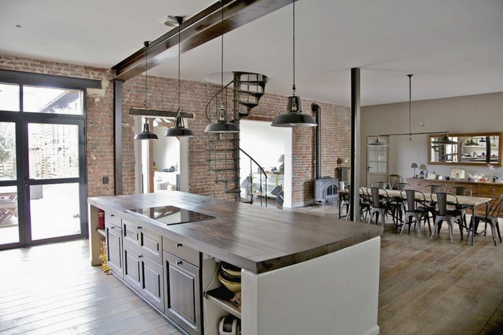 Simple Rustic Kitchen With Industrial Style Ideas