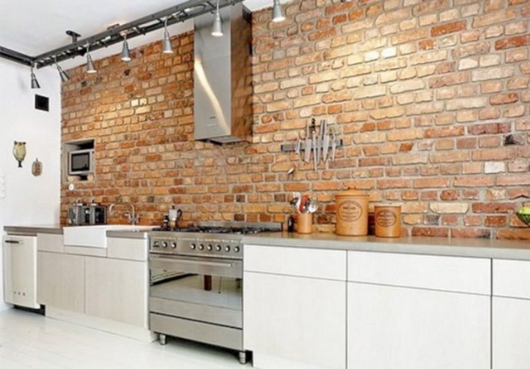 Awesome Modern Brick Wall Kitchen Ideas