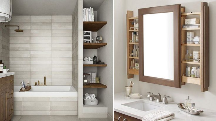 Awesome Small Bathroom Wall Shelves Ideas