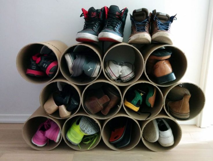 Cardboard Shoes Rack