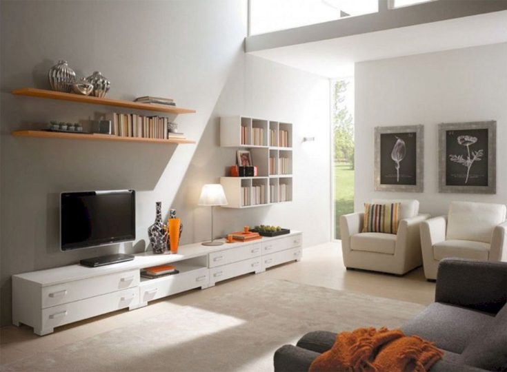 Modern Living Room Wall Storage