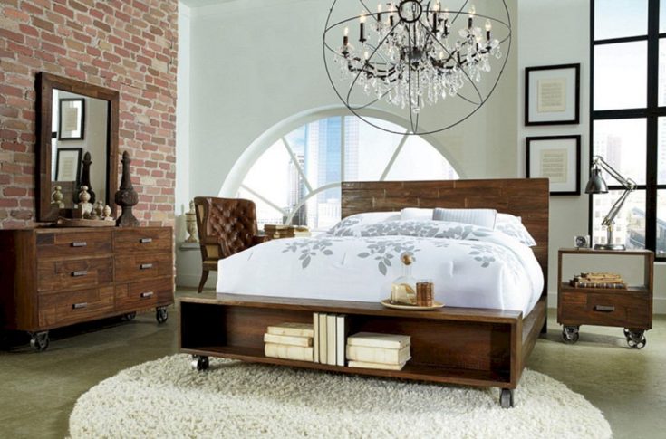 Rustic Industrial Bedroom Furniture Ideas