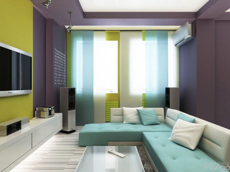 Small Colorful Minimalist Living Room Ideas
