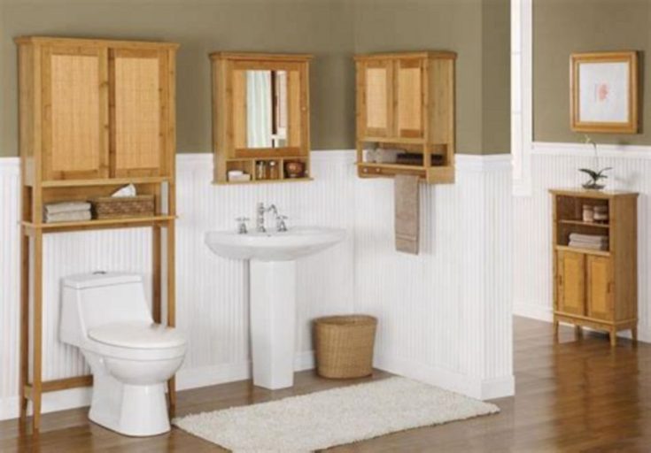 Wonderful Wooden Bathroom Shelves Ideas