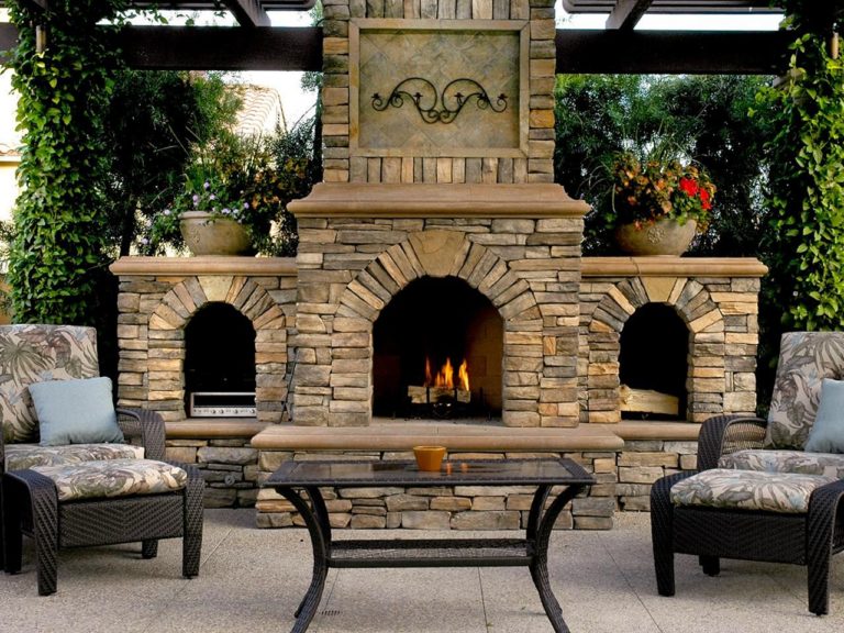 Awesome Outdoor Fireplace Design