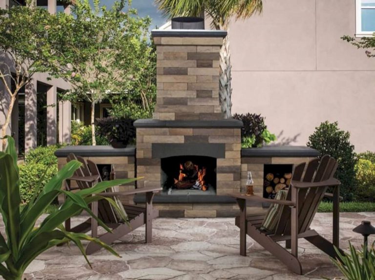 Beautiful Outdoor Garden With Fireplace Ideas