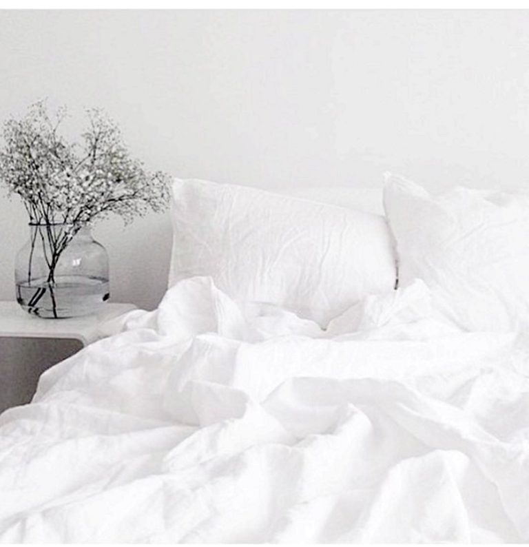 Light Aesthetic White Color With Simple Decor For Cozy Bedroom