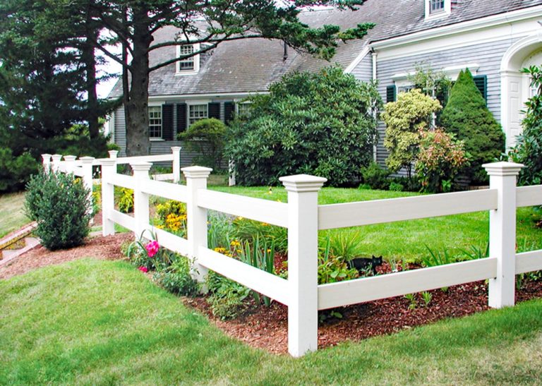 Beautiful Front Low White Fence