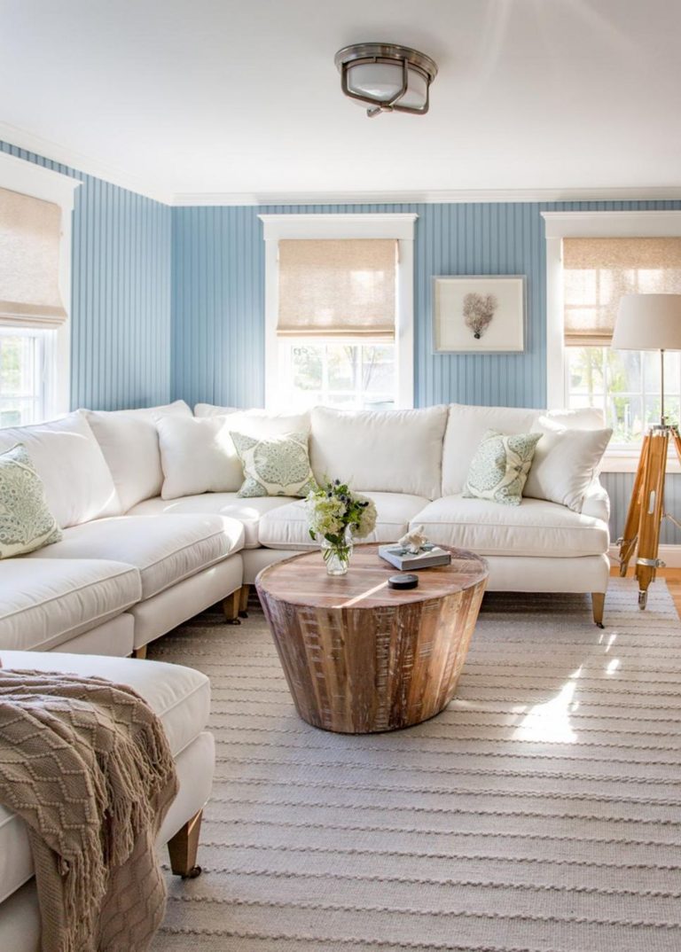 Blue Coastal Living Room Color Schemes