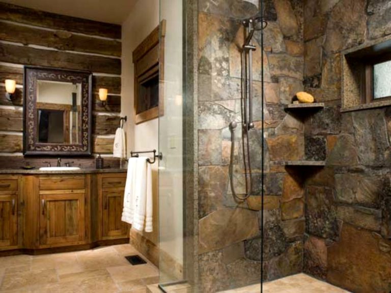 Country Cottage Rustic Bathrooms Stones