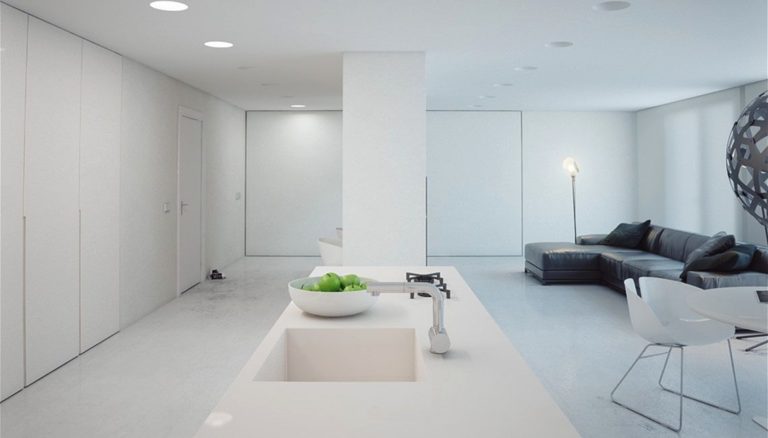 Super Minimalist Modern White Home Interior