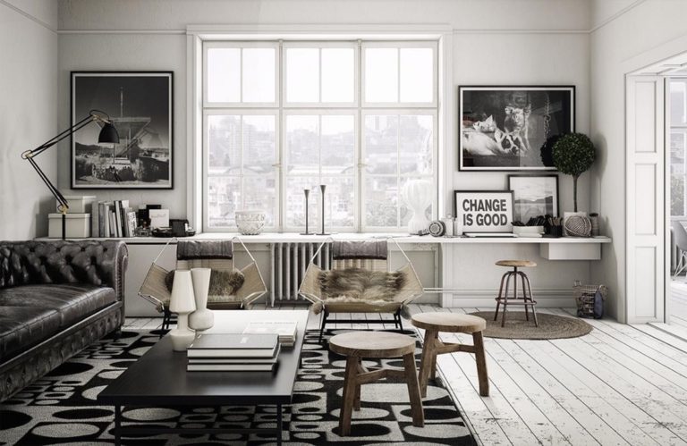 Black & White Living Rooms That Work