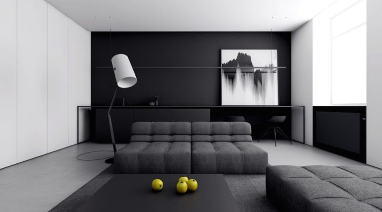 Black And White Minimalist Interior