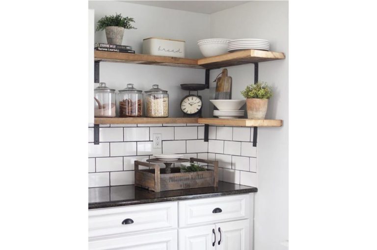 Perfect Corner Shelf In Kitchen