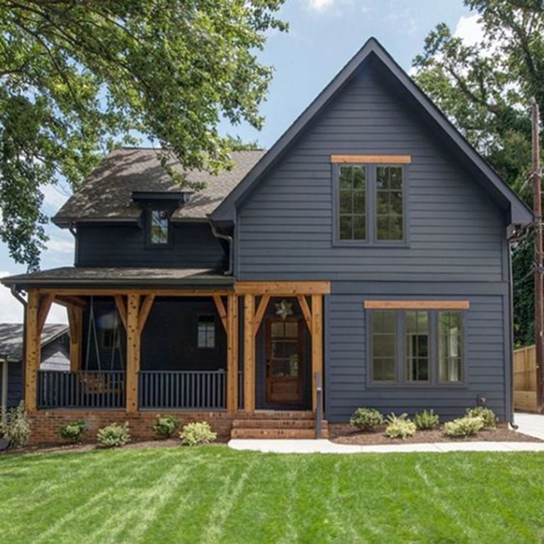 Simple Farmhouse Black Home Design Ideas
