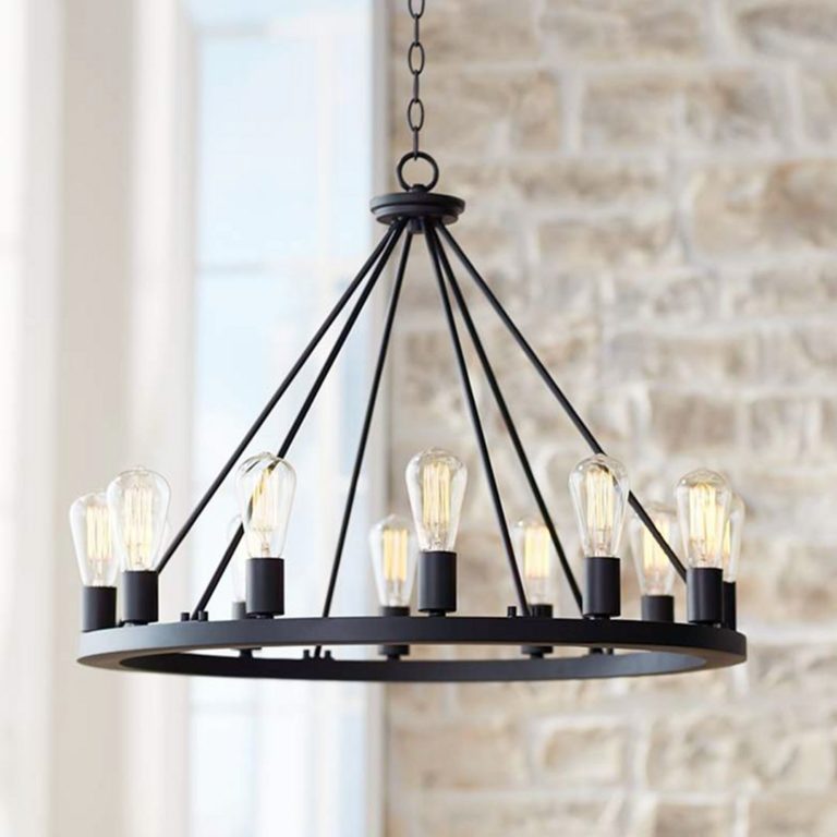 Wrought Iron Lamp Chandelier