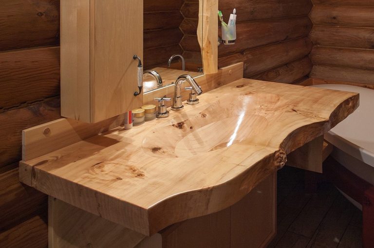 Elegant Wood Kitchen Sink