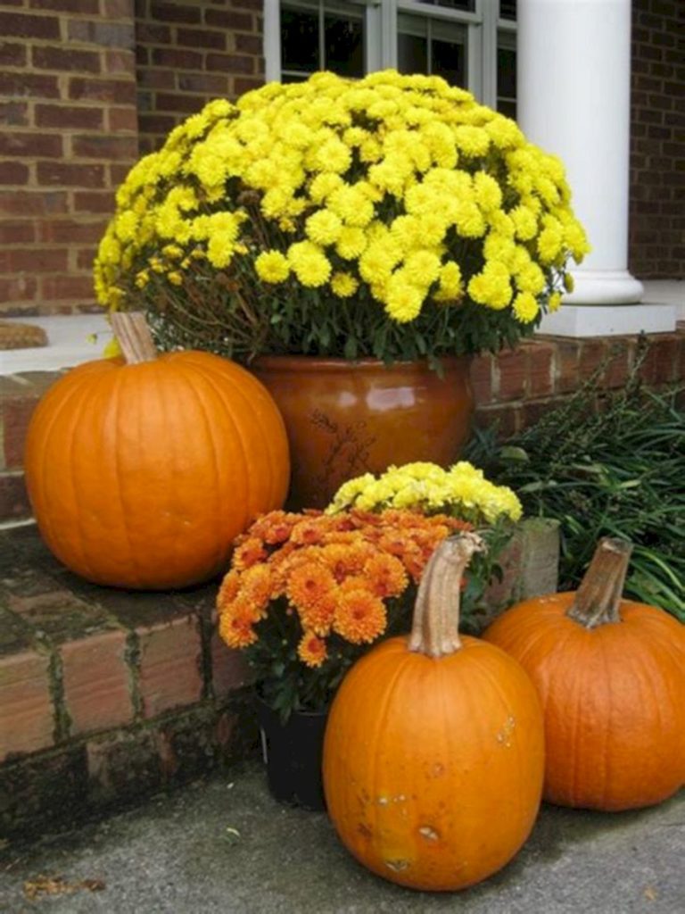 Wonderful Outdoor Fall Decorating Pumpkin Ideas