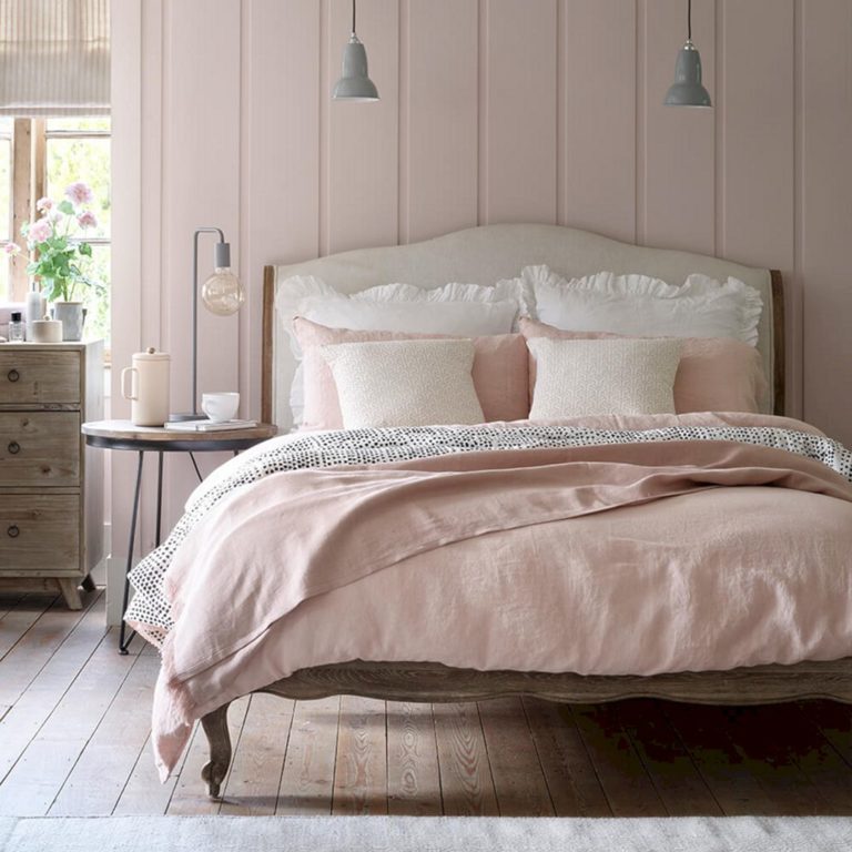 Beautiful Blush Pink Bedroom Idea