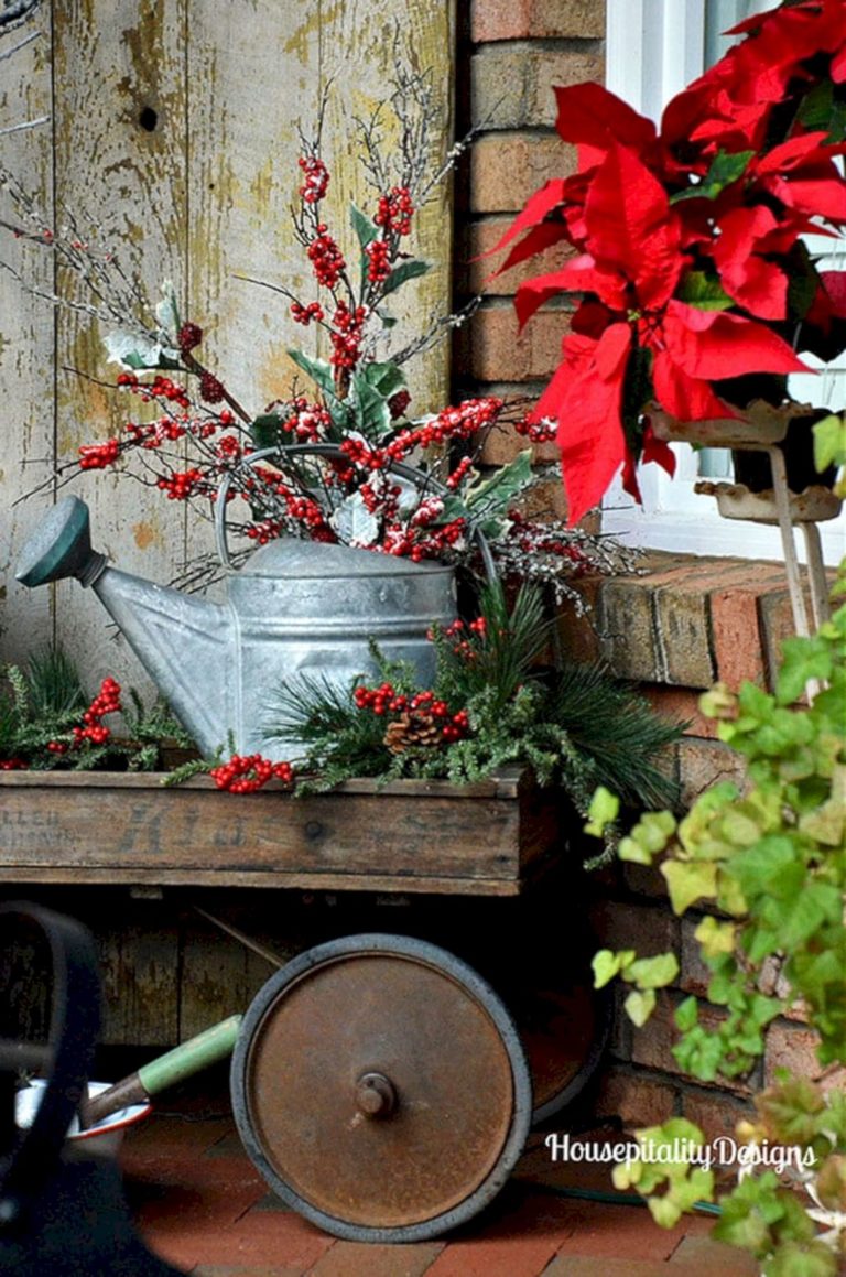 Colorful Winter Planters & Christmas Outdoor