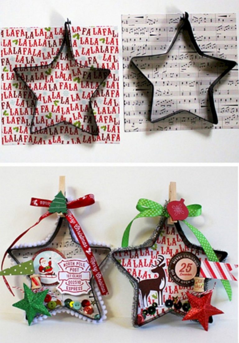 Creative Christmas Ornaments DIY from Cookie Cutters