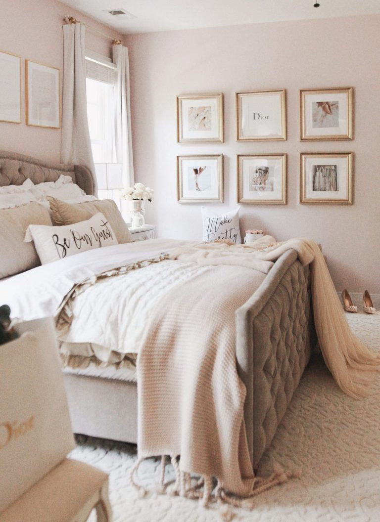 Gorgeous Soft Pink Bedroom Design