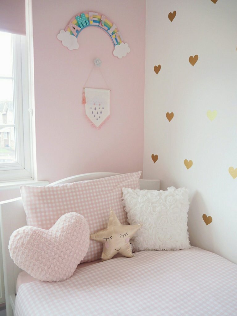 Incredible Soft Pink and Gold Toddler Bedroom