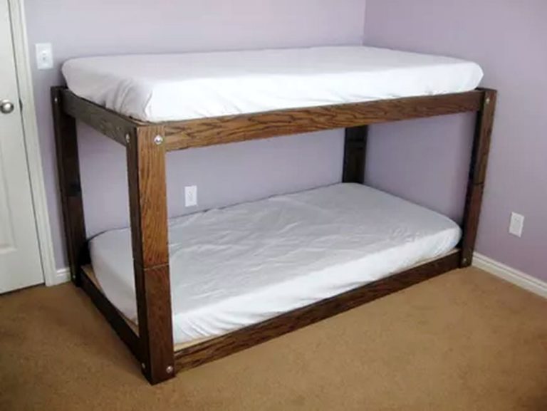 Minimalist Bunk Bed DIY via The Spruce Crafts