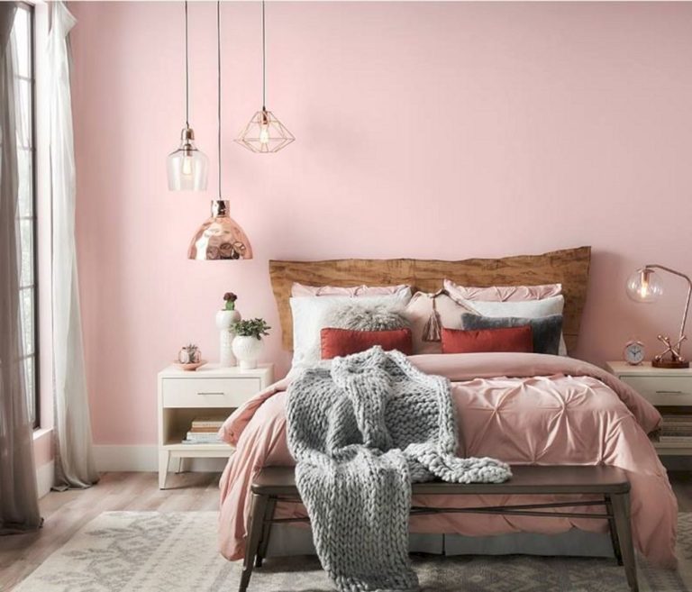 Pinks and pure whites make this the ideal bedroom