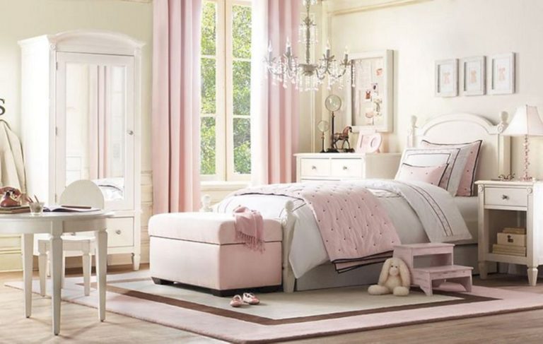Soft pink girls bedroom ideas
