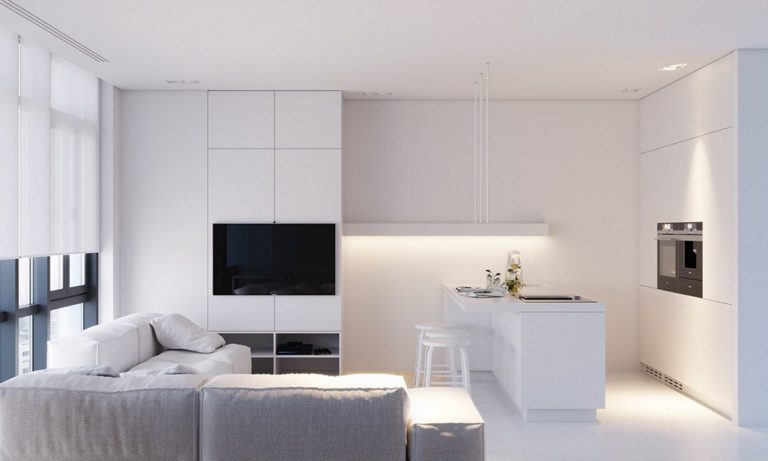 Stunning White Minimalist Home Interior
