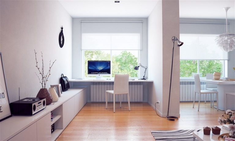 Stunning White home office ideas