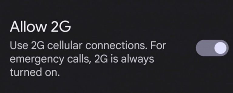 Android 12 Gives Users Option To Disable 2G Connections