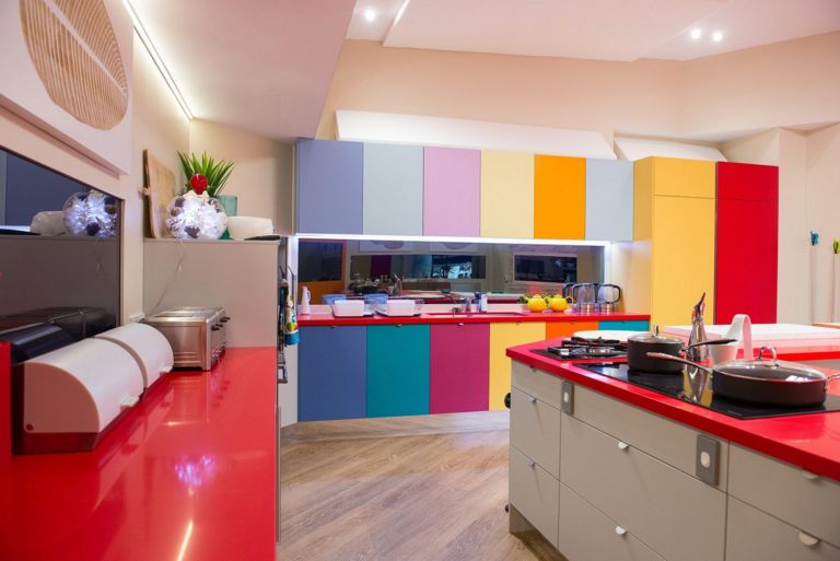 Colorful Kitchen Set Design